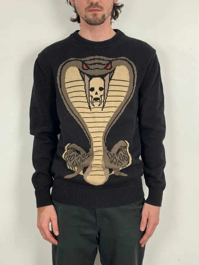 AW2016 Givenchy Black Cobra Sweater by Ticcardo Tisci