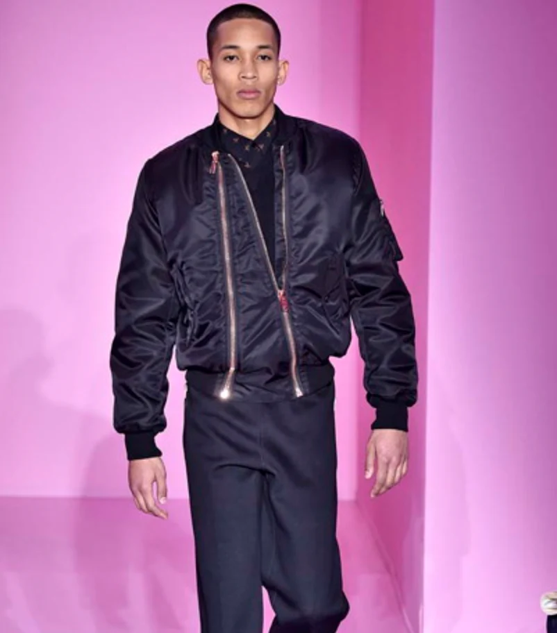 AW2016 Givenchy Podium Black Asymmetrical Zips Bomber Jacket (M) - Image 5