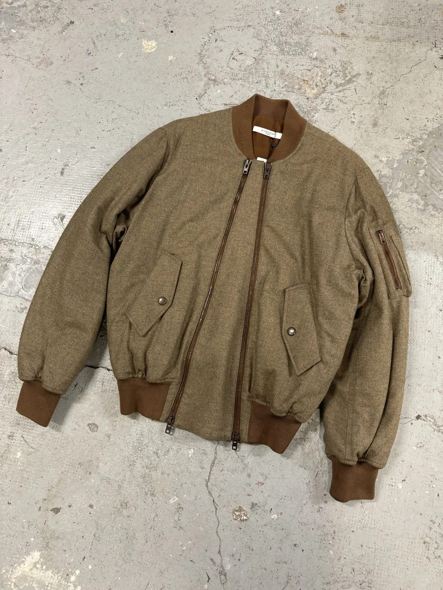 AW2016 Givenchy Podium Camel Asymmetrical Zips Bomber Jacket - Image 12