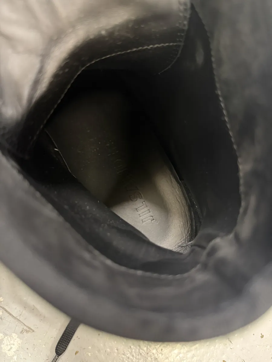 AW2016 Jil Sander Black Combat Leather Boots - Image 12