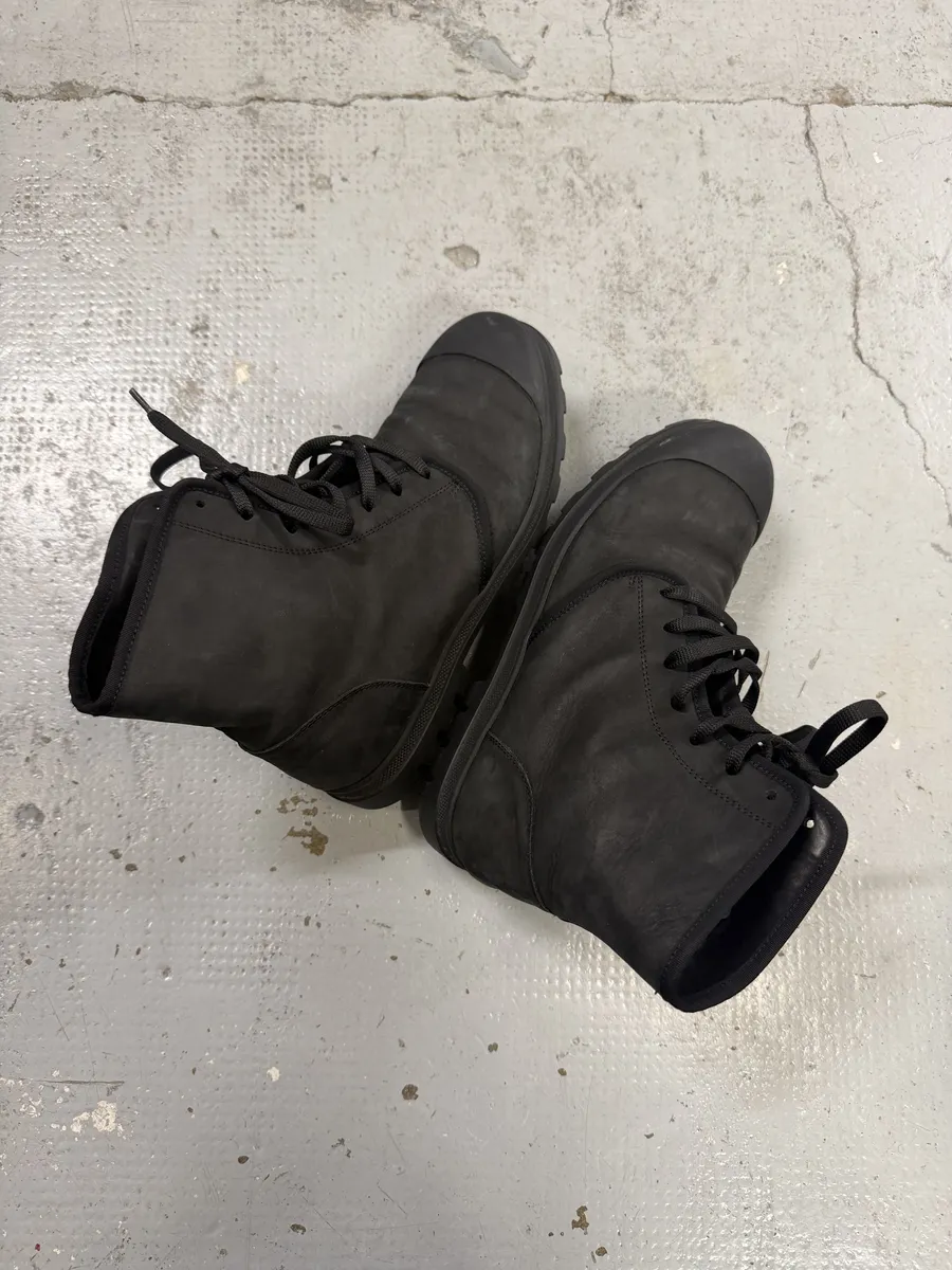 AW2016 Jil Sander Black Combat Leather Boots - Image 13