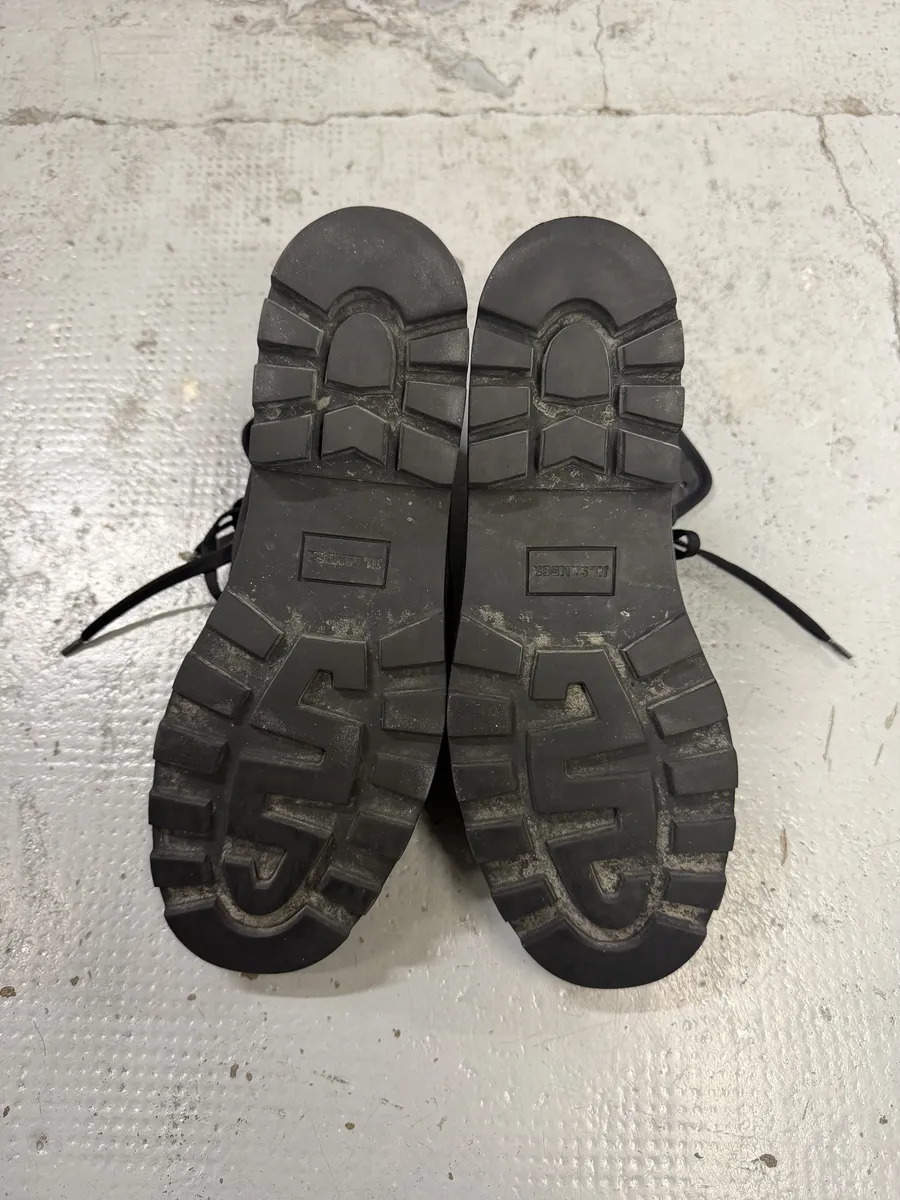 AW2016 Jil Sander Black Combat Leather Boots - Image 5