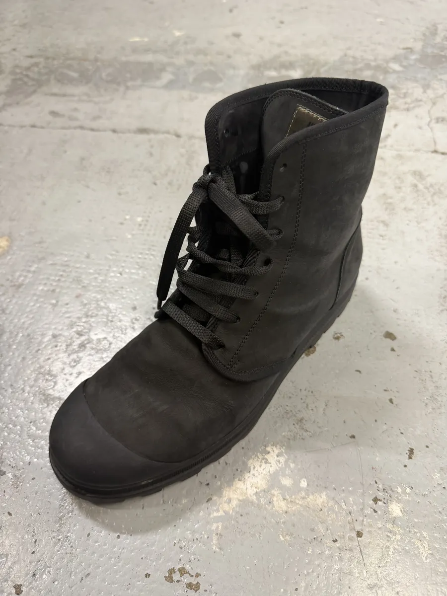 AW2016 Jil Sander Black Combat Leather Boots - Image 9
