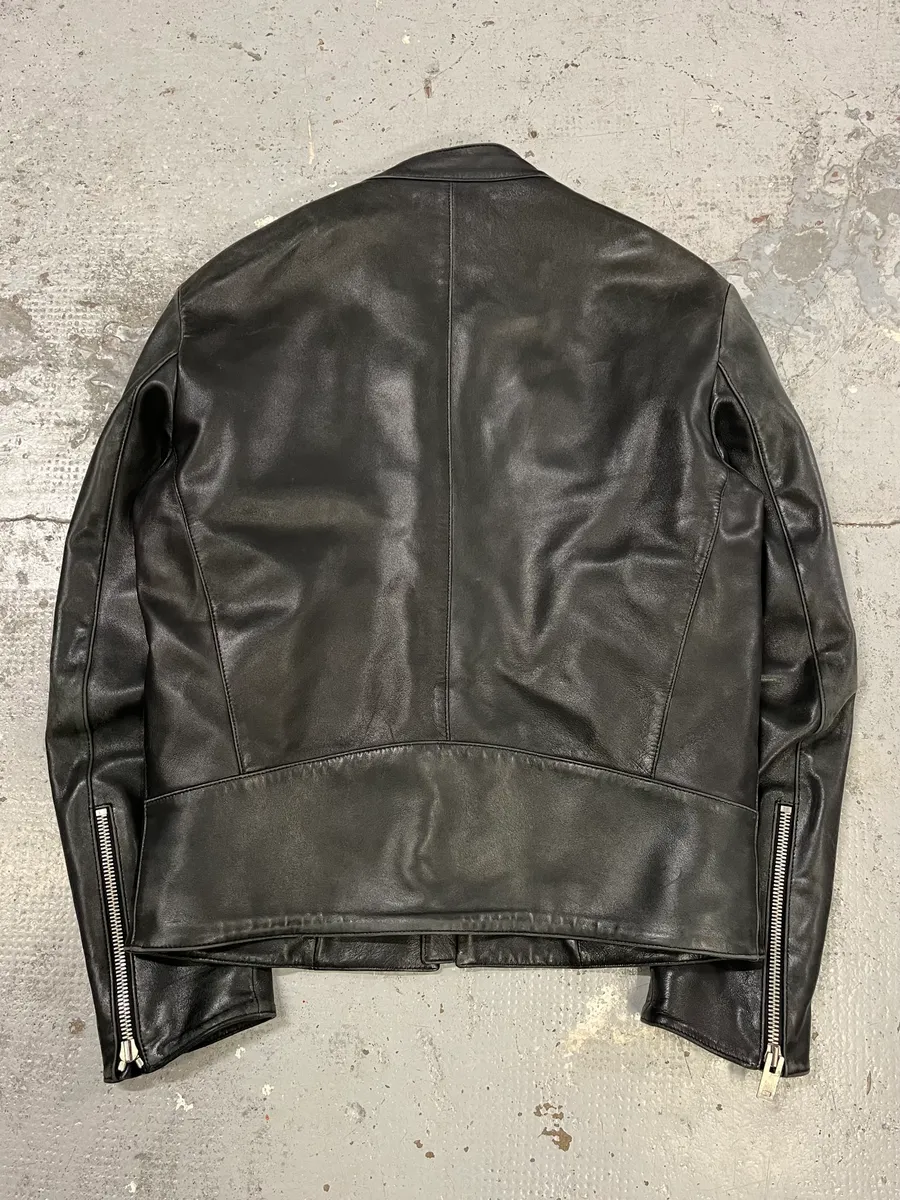 AW2016 Maison Margiela 5-Zip Biker Black Leather Jacket - Image 7