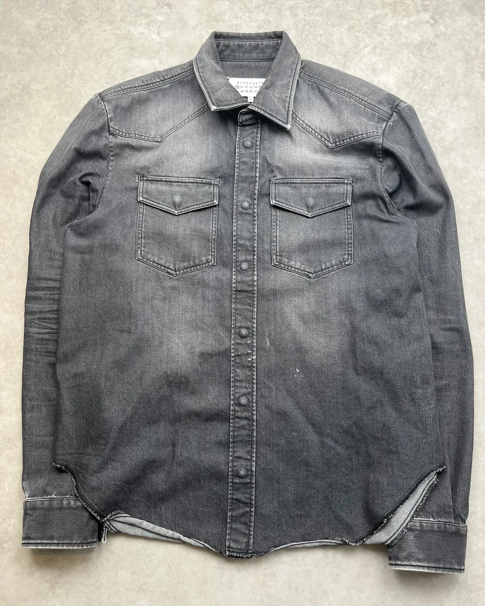 AW2016 Maison Margiela Grey Signature Denim Shirt - Image 5
