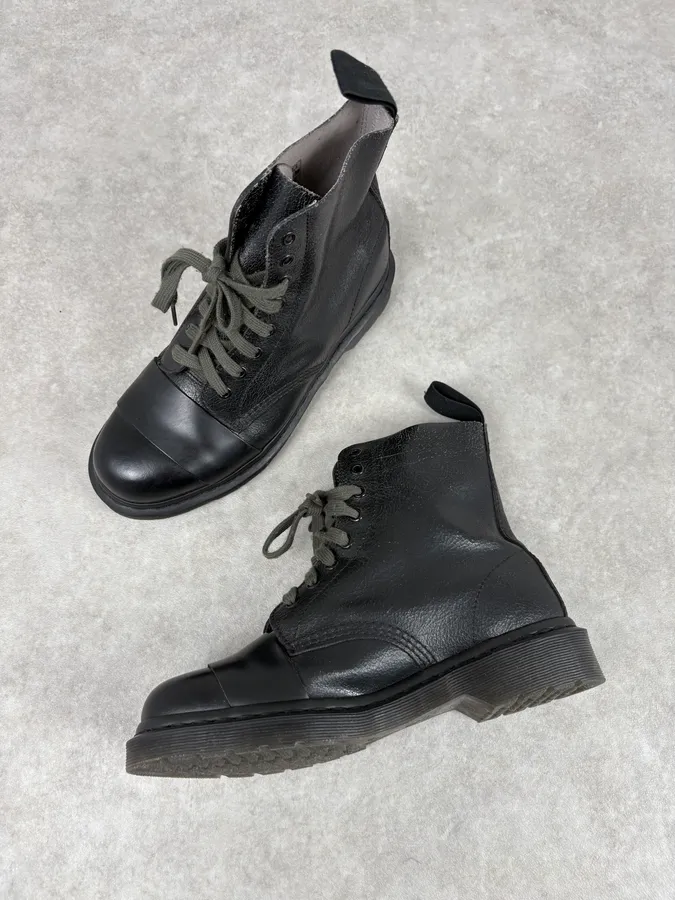 AW2016 Marni Dr. Martens Black Leather Combat Boots - Image 6