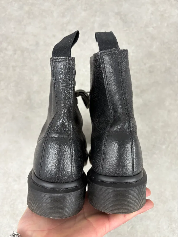 AW2016 Marni Dr. Martens Black Leather Combat Boots - Image 7