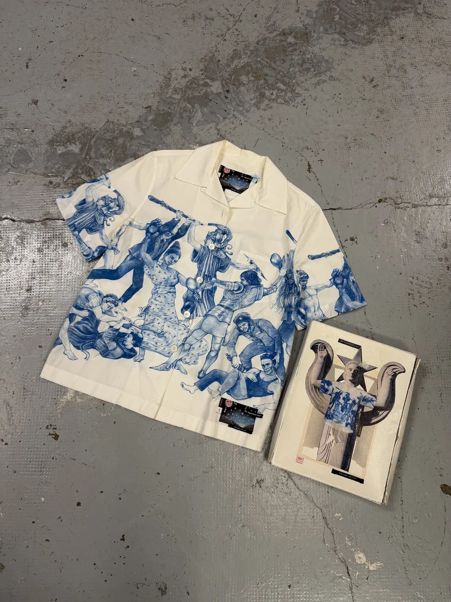 AW2016 Prada Christophe Chemin The Important Ones/Banquet Of Thieves White & Blue Shirt - Image 3