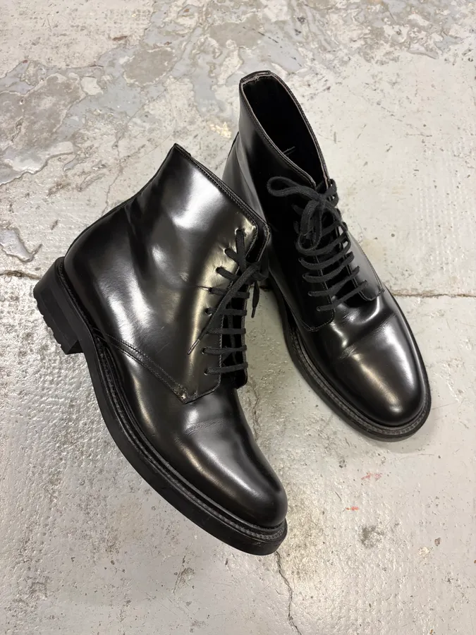 AW2016 Saint Laurent Black Classy Leather Boots - Image 5