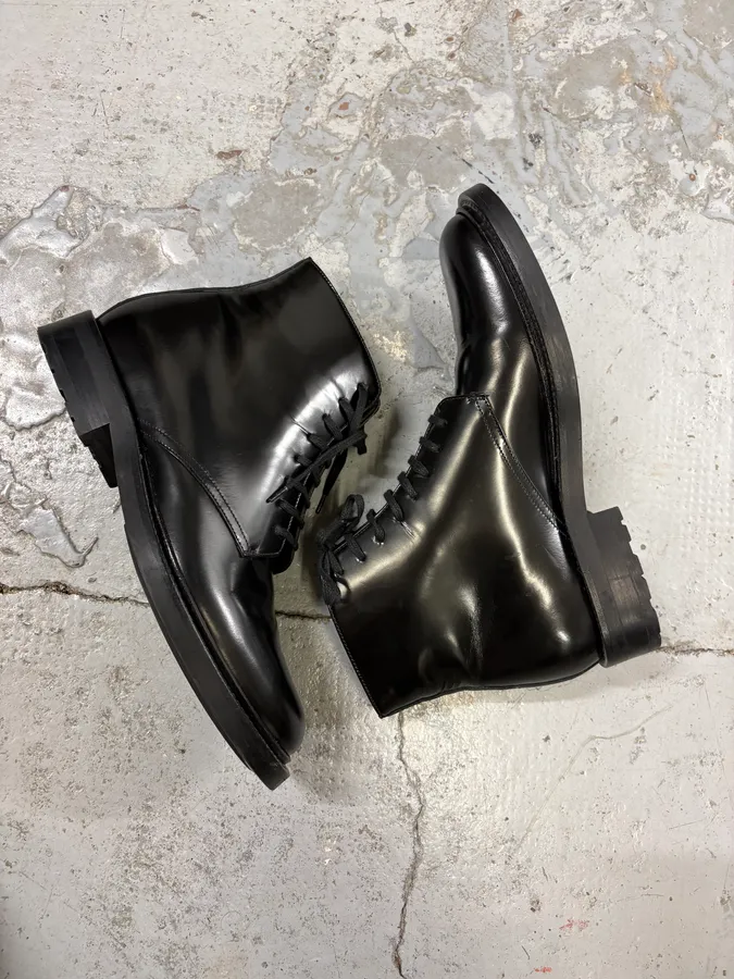 AW2016 Saint Laurent Black Classy Leather Boots - Image 6