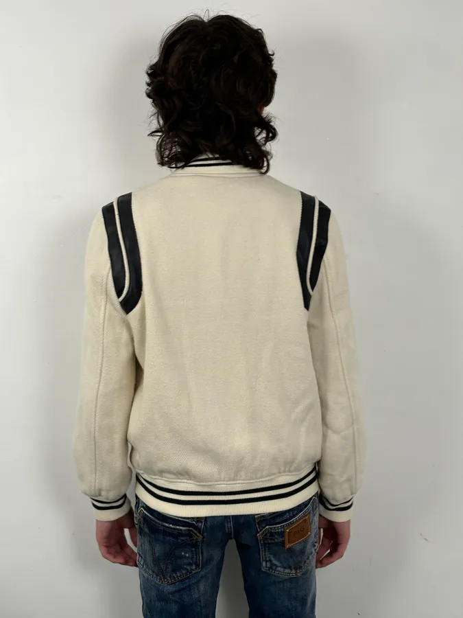 AW2016 Saint Laurent White Buttoned Teddy Jacket - Image 3