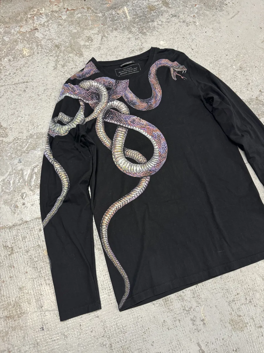 AW2017 Balmain Black Snakes Avant-Garde Longsleeves - Image 5