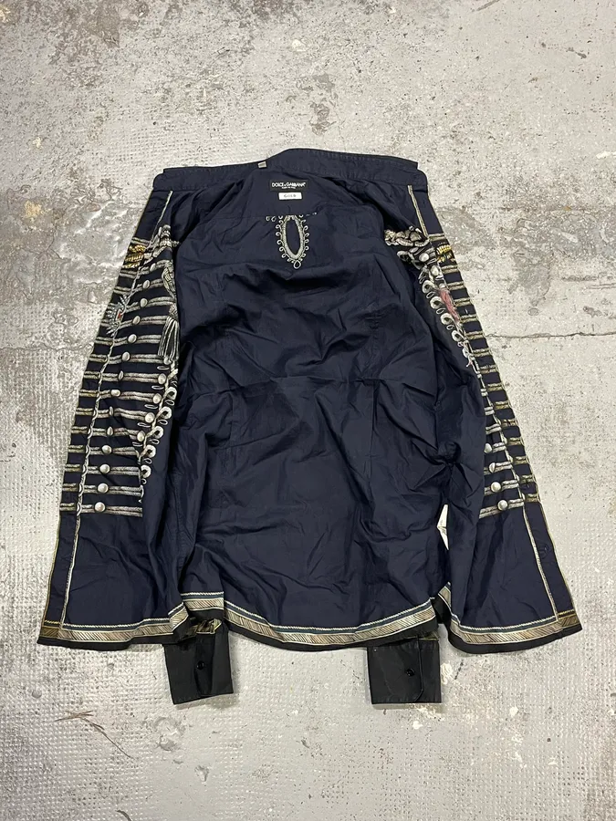 AW2017 Dolce & Gabbana Black Gold Napoleon Officer Shirt - Image 9