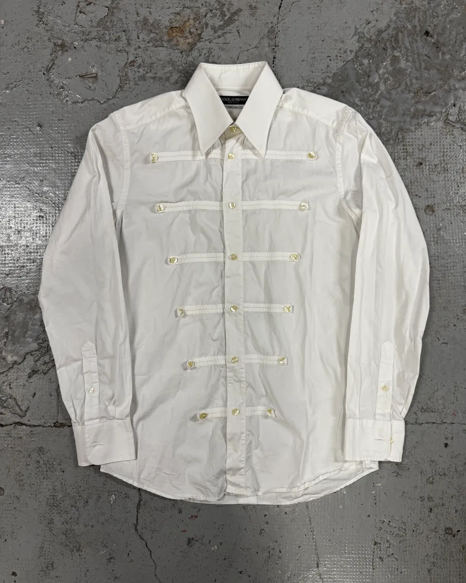 AW2017 Dolce & Gabbana White Naval Shirt - Image 2