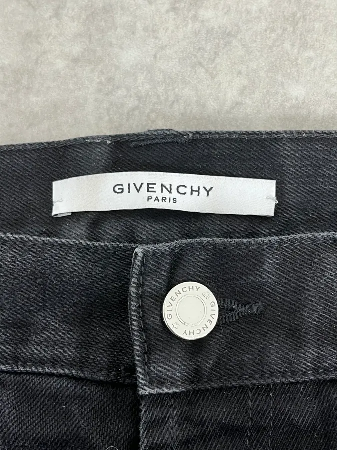 AW2017 Givenchy Black Denim Jeans with Red Patches by Riccardo Tisci - Image 9