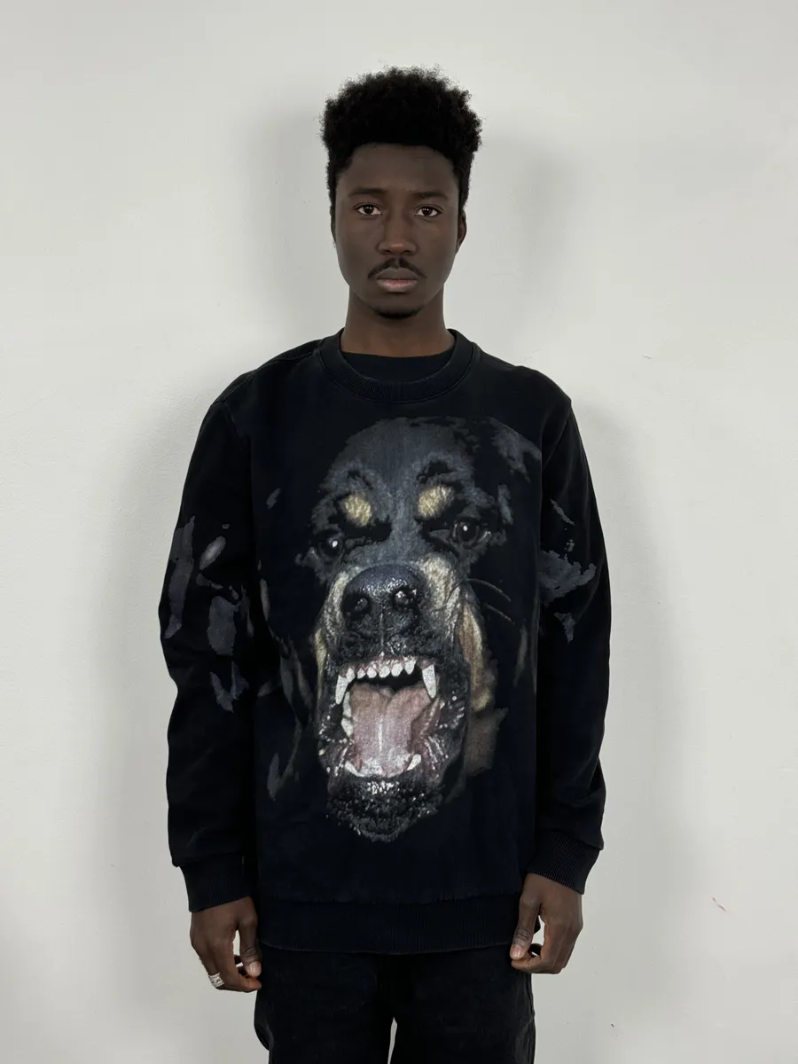 AW2017 Givenchy Black Rottweiler Dog Sweater - Image 2