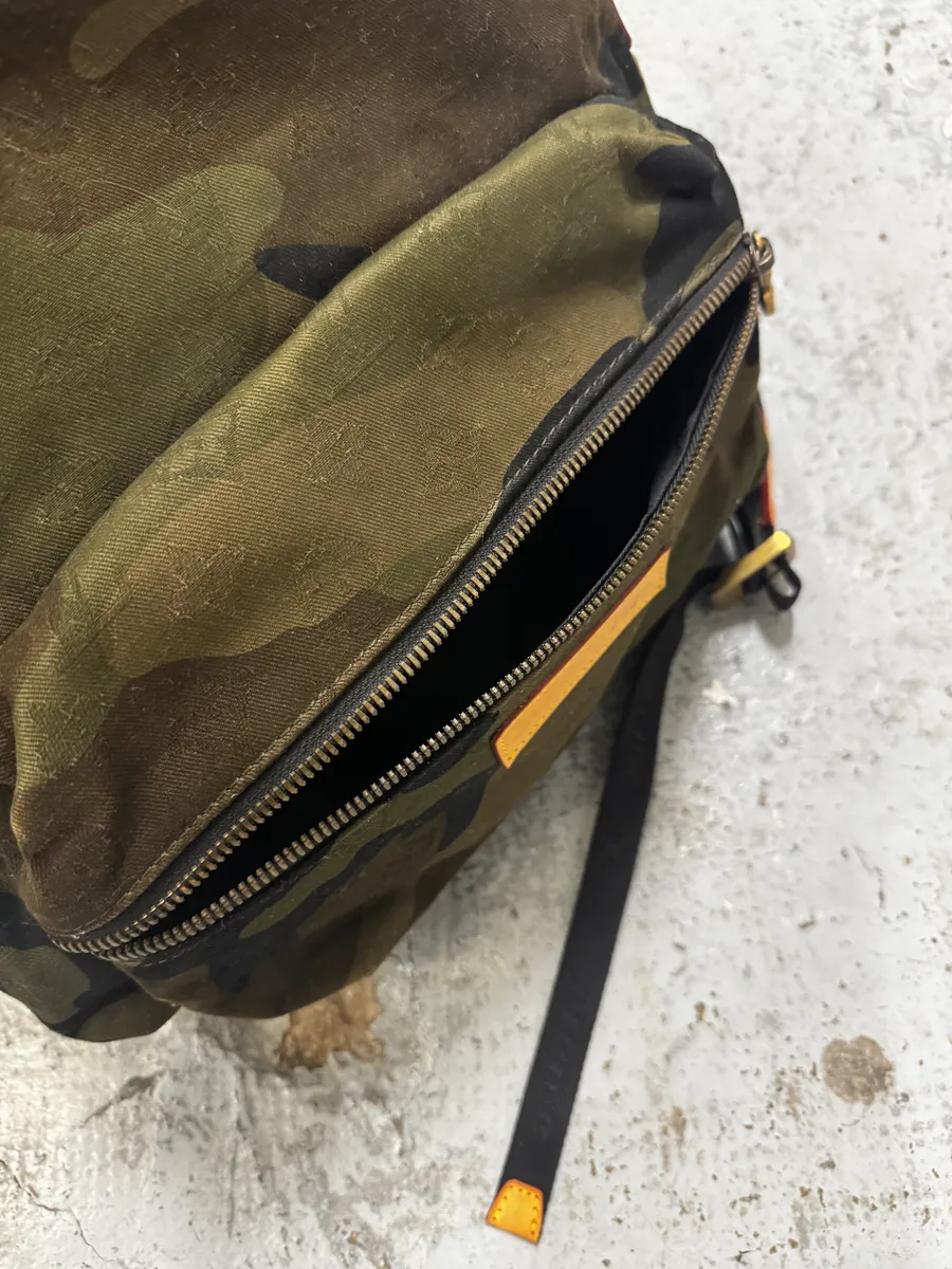 AW2017 Louis Vuitton X Supreme Khaki Camo Monogram Backpack - Image 15