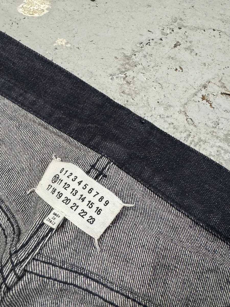 AW2017 Maison Margiela Signature Navy Brut Denim Jeans - Image 9
