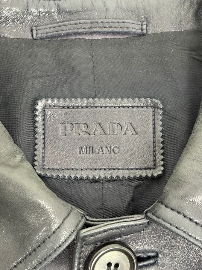 AW2017 Prada Dark Obscure Minimalist Leather Jacket - Image 9