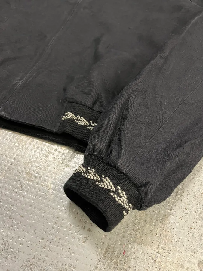 AW2017 Saint Laurent Black Silk Embroidered Bomber Jacket - Image 6