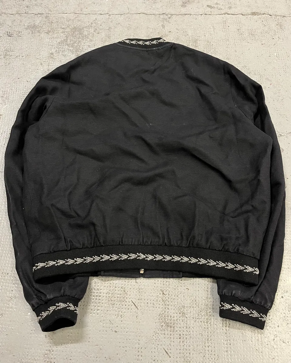 AW2017 Saint Laurent Black Silk Embroidered Bomber Jacket - Image 7