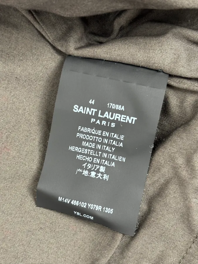AW2017 Saint Laurent Khaki Cargo Parka Jacket - Image 11