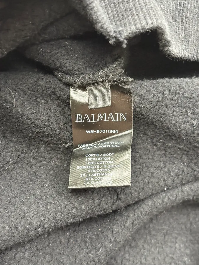 AW2018 Balmain Black Astro Zip Sweater - Image 8