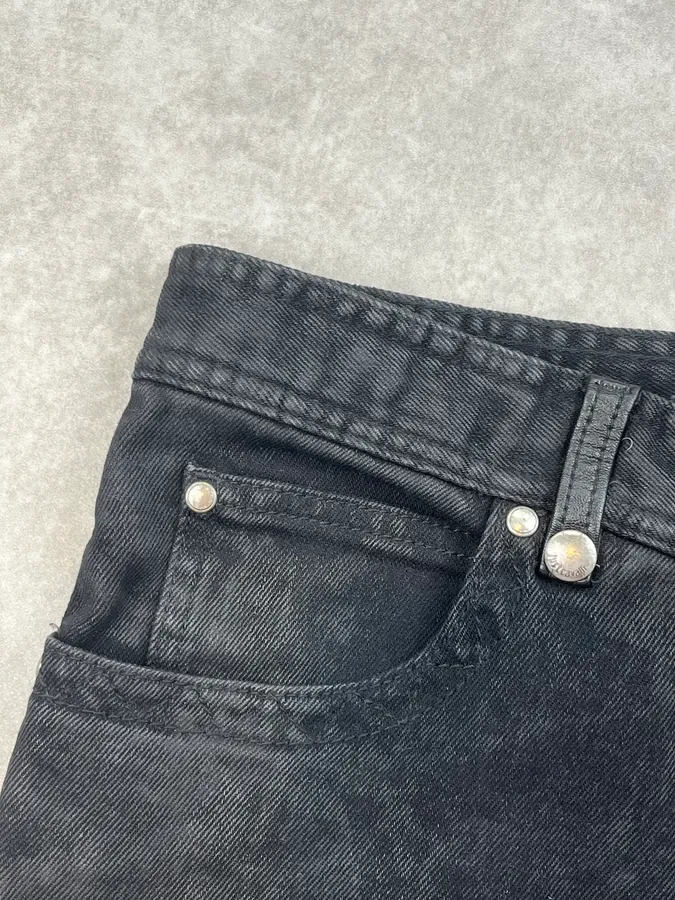 AW2018 Cavalli Black Rock Biker Denim Jeans - Image 10