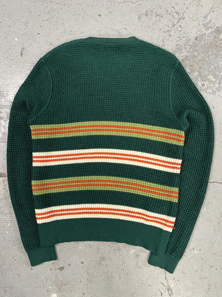 AW2018 Marni Wool Forest Green Stripped Sweater - Image 4