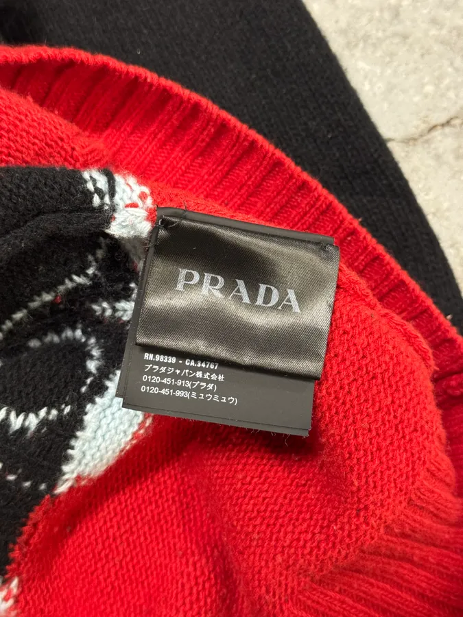 AW2018 Prada Black & Red Fire Sweater - Image 11