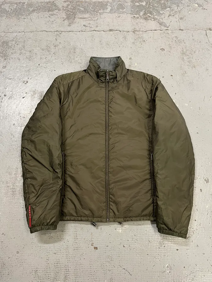AW2018 Prada Linea Rossa Reversible Green & Grey Jacket
