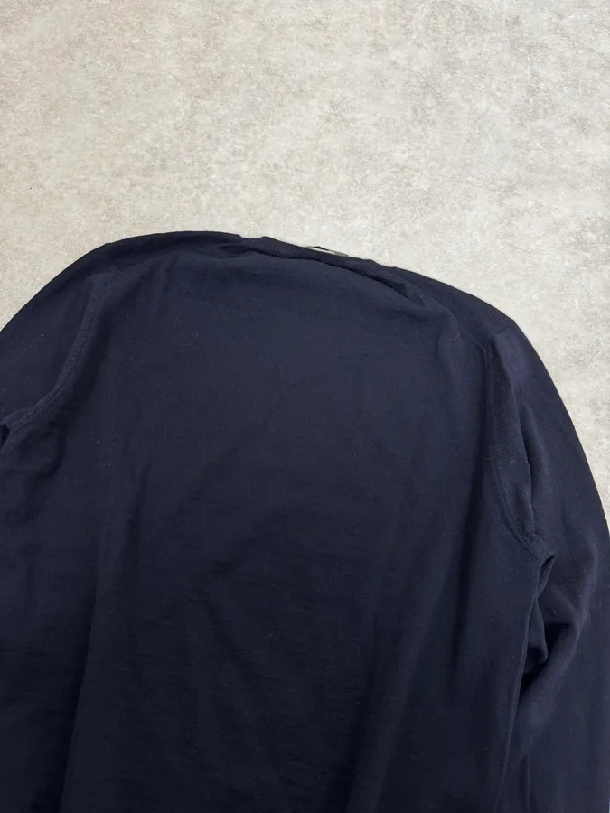 AW2018 Prada Navy Wool Classic Sweater - Image 6