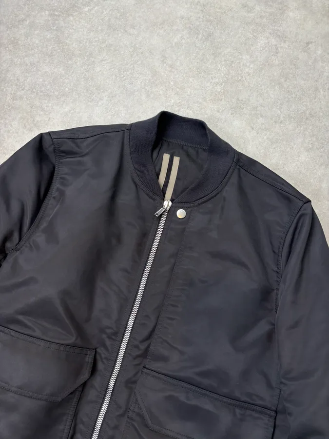 AW2018 Rick Owens Black Bomber Jacket - Image 4