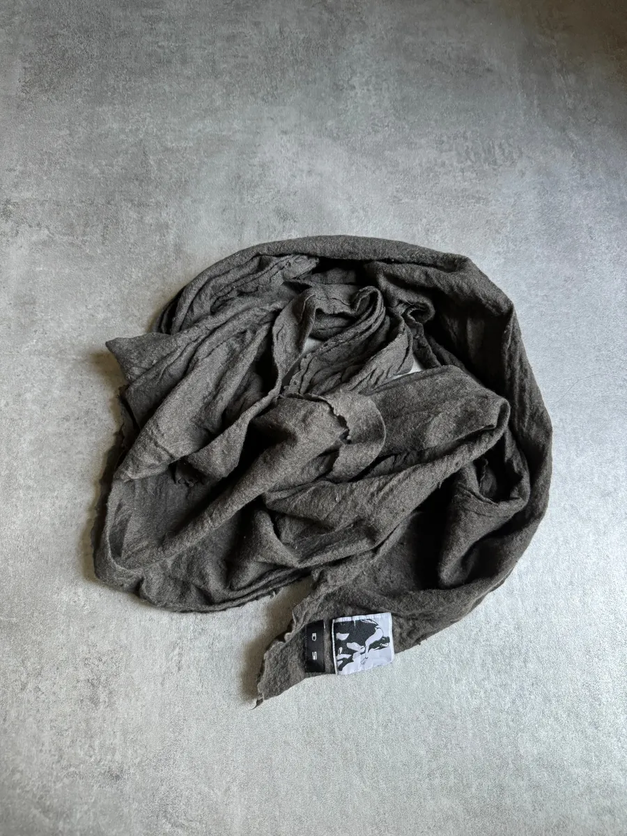 AW2018 Rick Owens Olive Cozy Scarf - Image 5