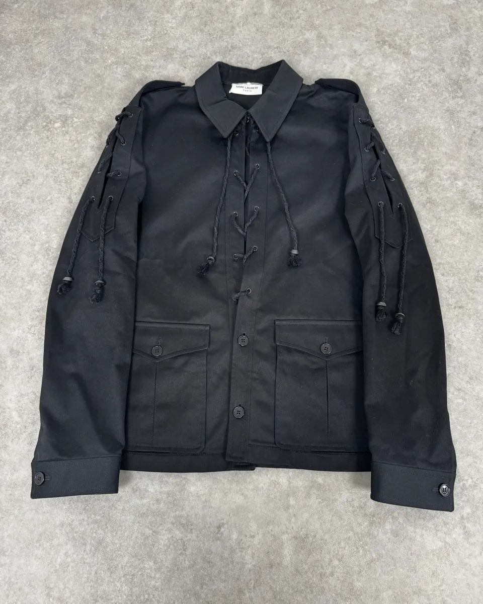 AW2018 Saint Laurent Black Laced Jacket