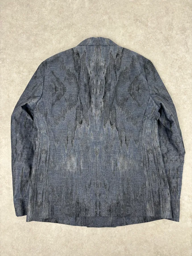 AW2019 Emporio Armani Double-Breasted Metallic Textured Blazer Jacket - Image 5