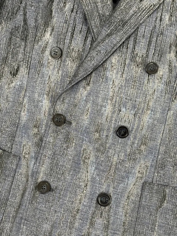 AW2019 Emporio Armani Double-Breasted Metallic Textured Blazer Jacket - Image 9