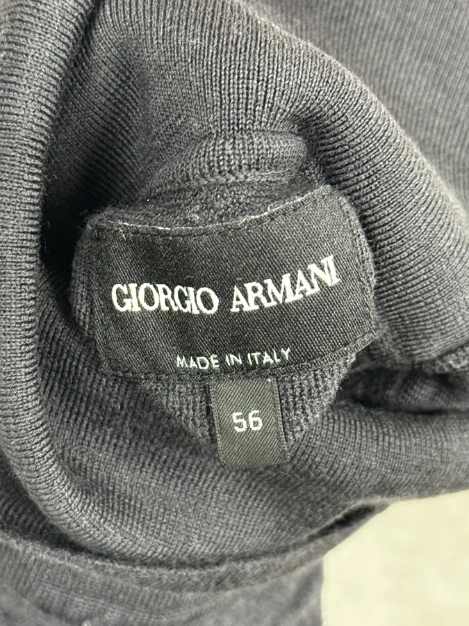 AW2019 Giorgio Armani Grey Crumbled Wool Turtleneck - Image 8