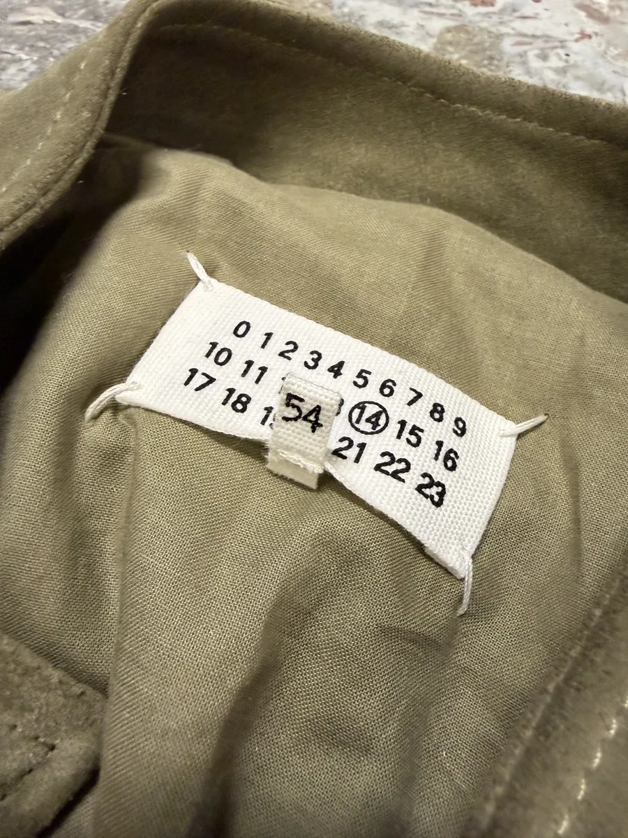 AW2019 Maison Margiela 5-Zip Biker Green Suede Leather Jacket - Image 10