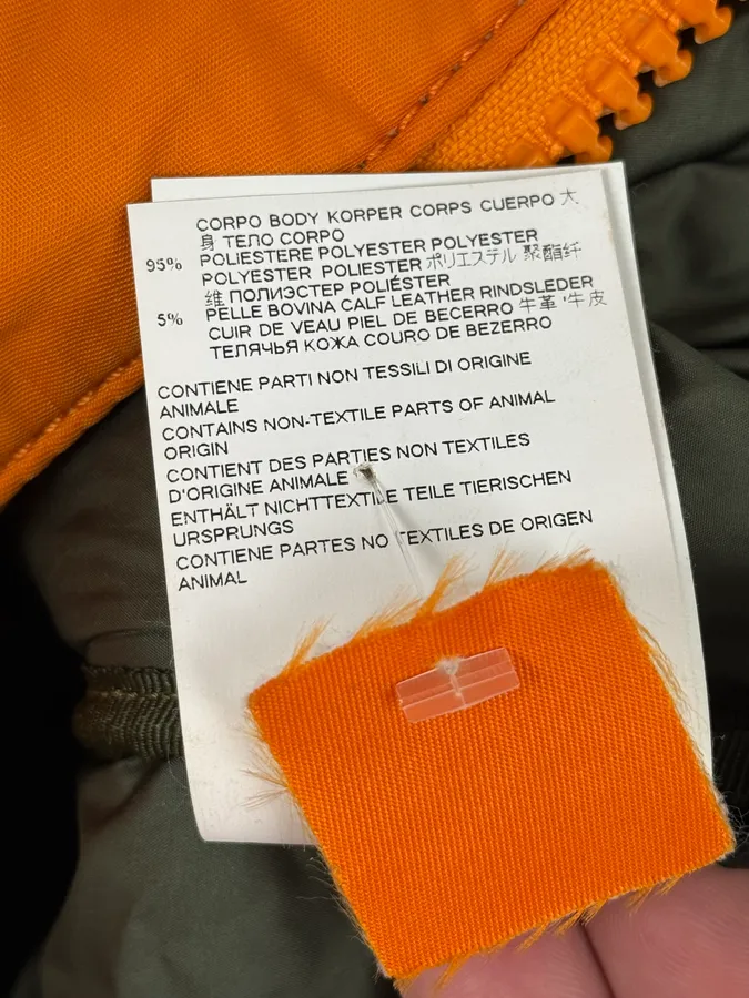 AW2019 Maison Margiela Orange Nylon Quilted Tote Bag - Image 15