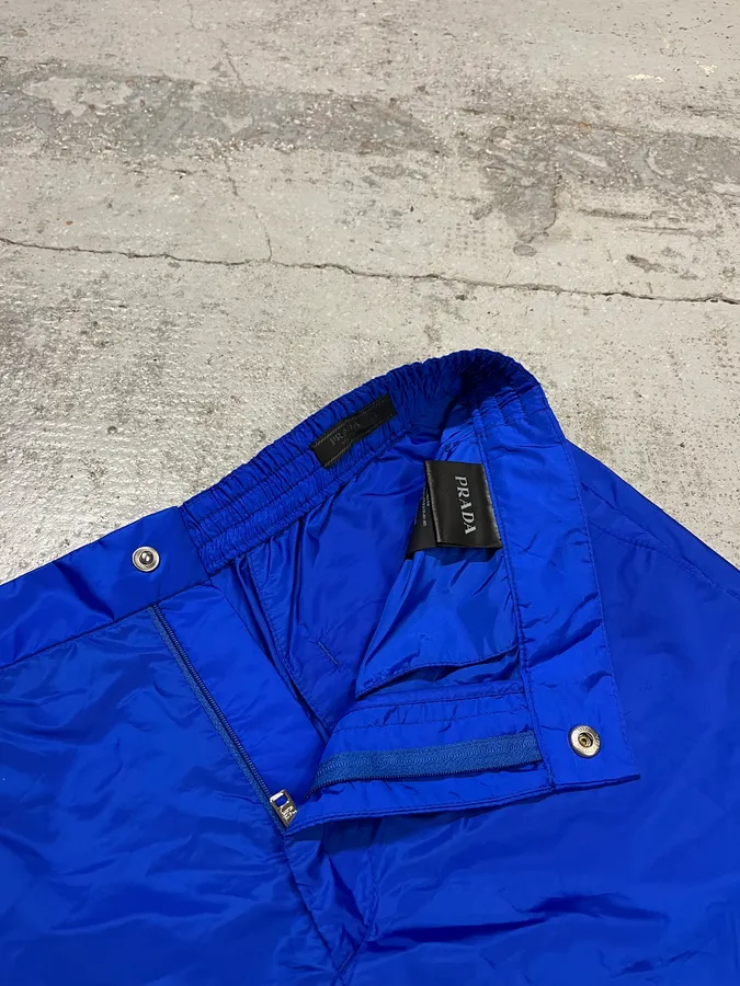 AW2019 Prada Electric Blue Nylon Pants - Image 11