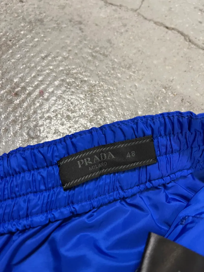 AW2019 Prada Electric Blue Nylon Pants - Image 12