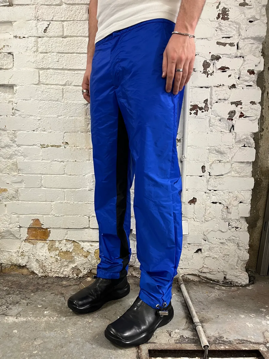 AW2019 Prada Electric Blue Nylon Pants - Image 3