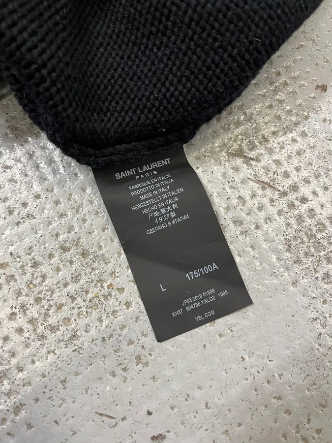 AW2019 Saint Laurent Distressed Black Sweater - Image 9