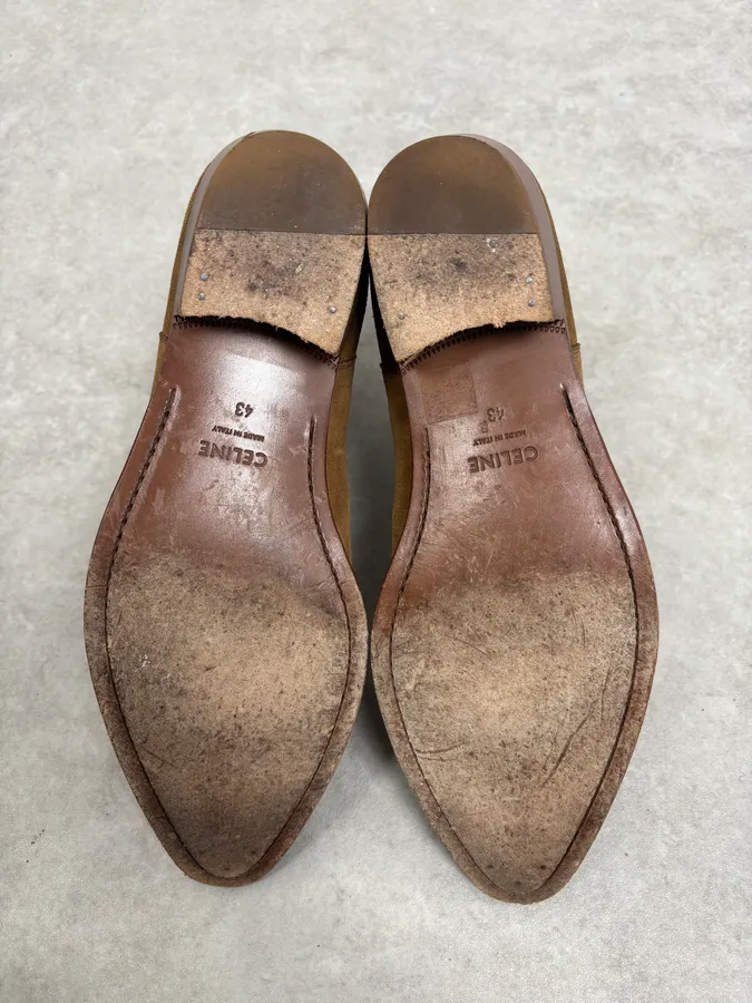 AW2020 Celine Beige Suede Leather Boots - Image 6