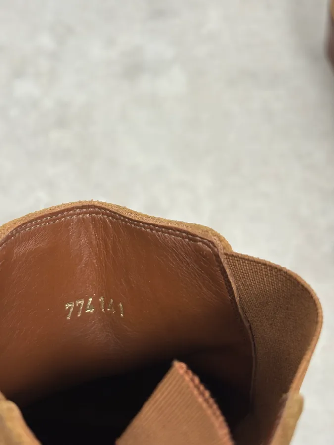 AW2020 Celine Beige Suede Leather Boots - Image 8