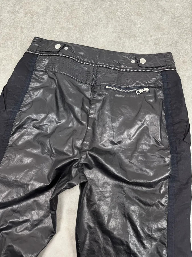 AW2020 Dries Van Noten Black Biker Pants - Image 7