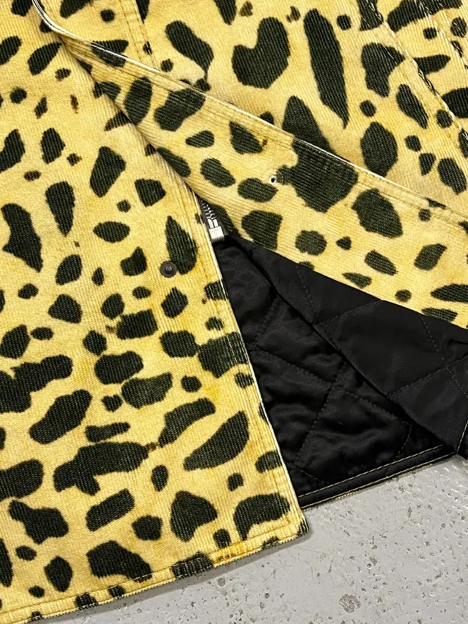 AW2020 Dries Van Noten Corduroy Leopard Yellow Jacket - Image 10