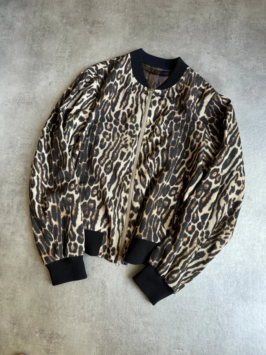 AW2020 Dries Van Noten Reversible Leopard Bomber Jacket - Image 7