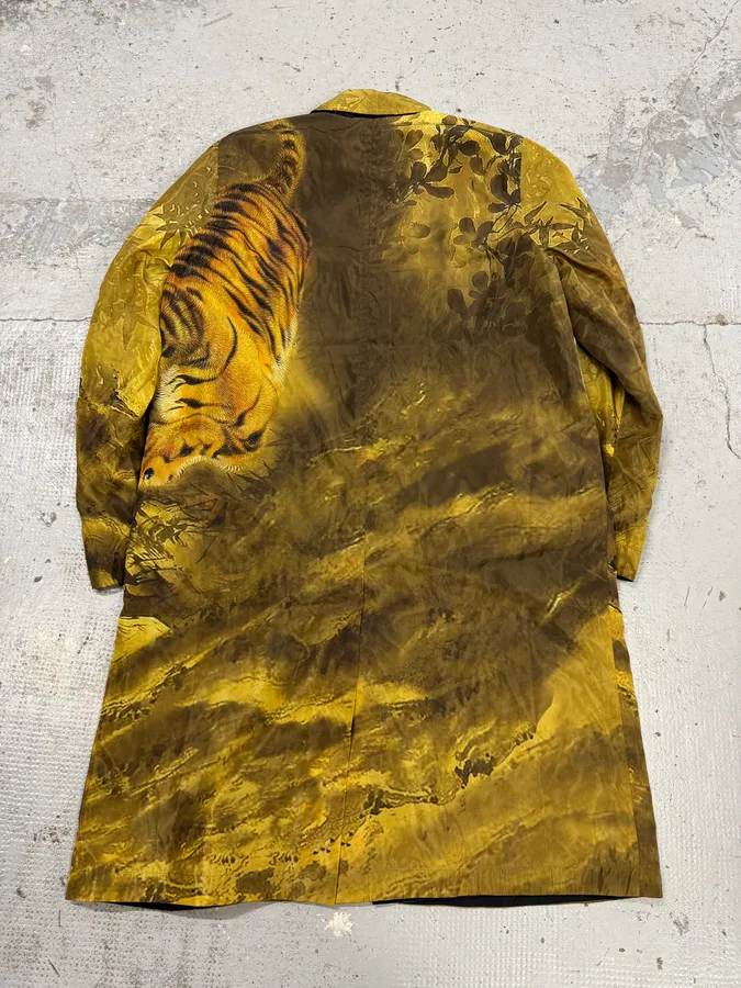 AW2020 Dries Van Noten Tiger Print Reversible Trench Coat - Image 7